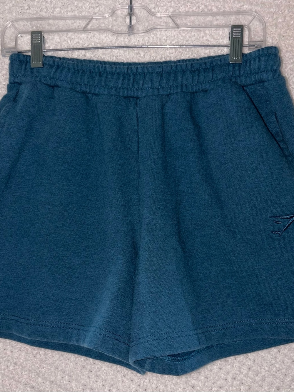 Gymshark Men's Teal Athletic Shorts with Elastic Waist
